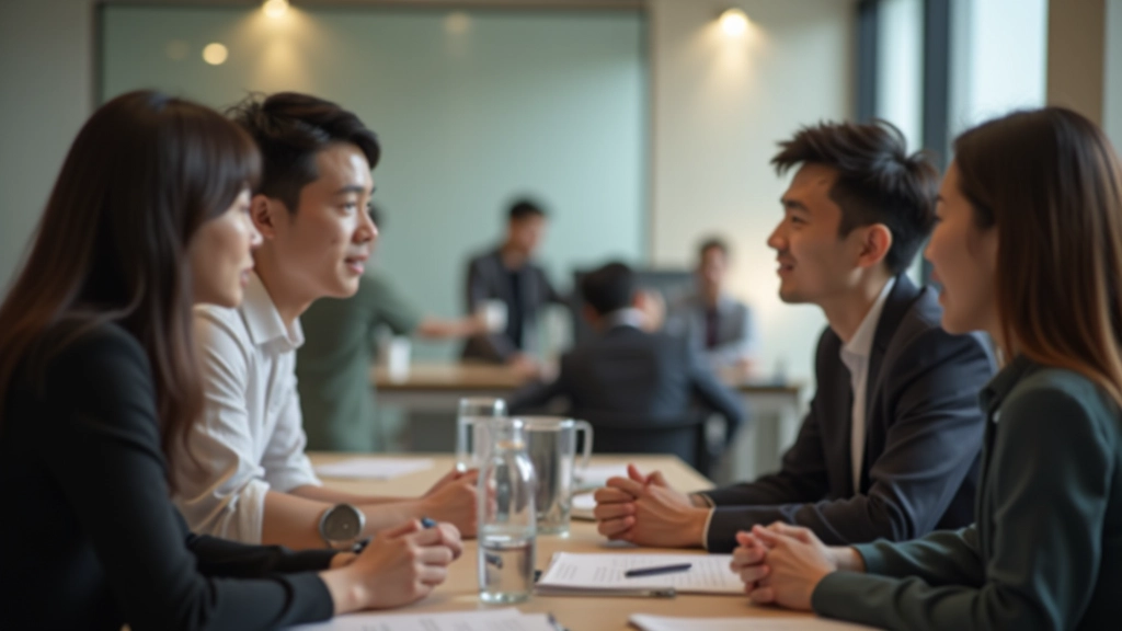 Professional conversation in Hong Kong office setting